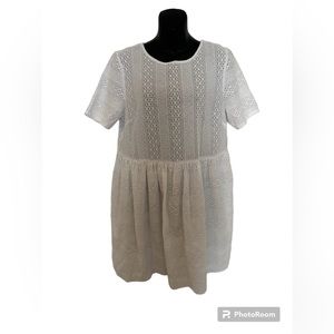 Asos white eyelet dress with open back